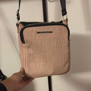 Steve Madden Light Pink Embossed Messenger Bag